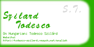 szilard todesco business card